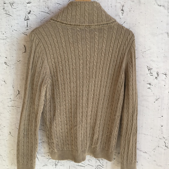 JONES NEW YORK TAN COWL NECK SWEATER L - Picture 4 of 4